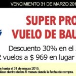 Promo 2 vuelos de bautismo